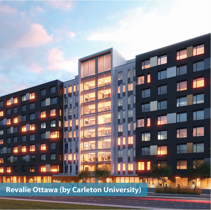 Exterior shot of revalie ottawa by carleton university